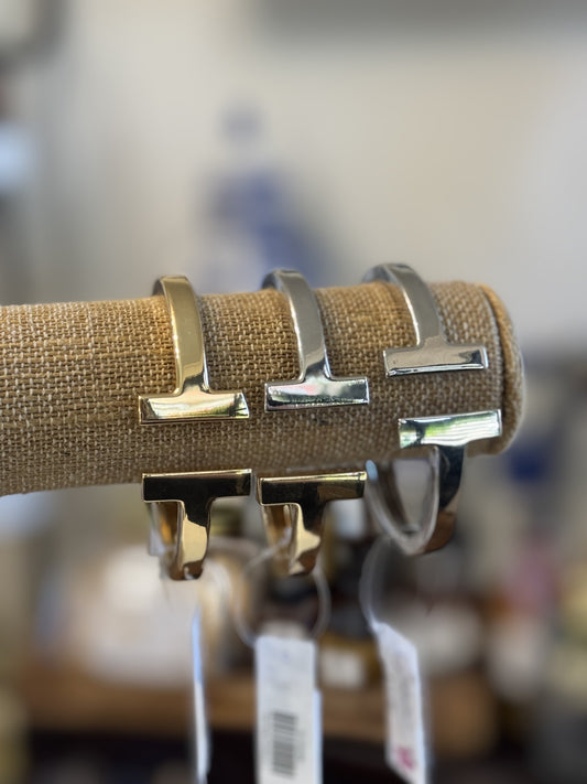 T Shaped Bracelet Hinge Bangle