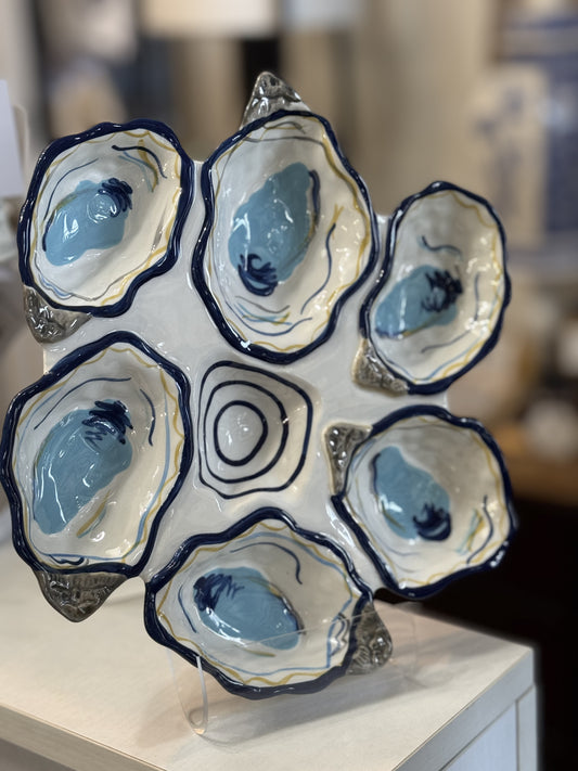 Coton Colors Oyster Half Dozen Plate