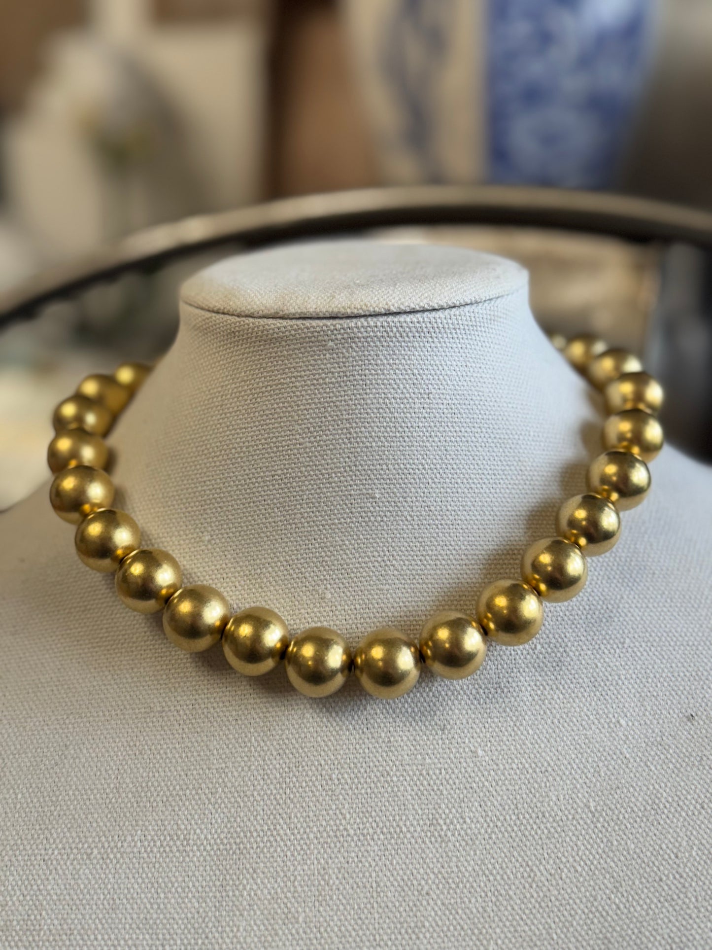 24kt Gold Plated Large 16MM Ball Choker