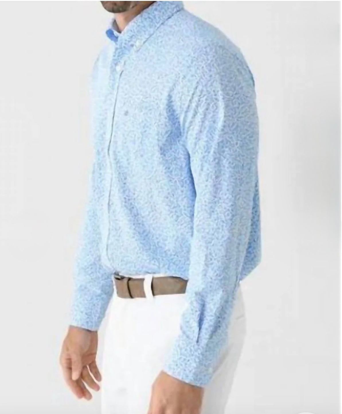 Southern Tide Flower Frenzy Printed Long Woven Shirt