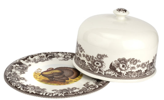Spode Woodland Turkey 2 PC Serving Platter w/ Dome