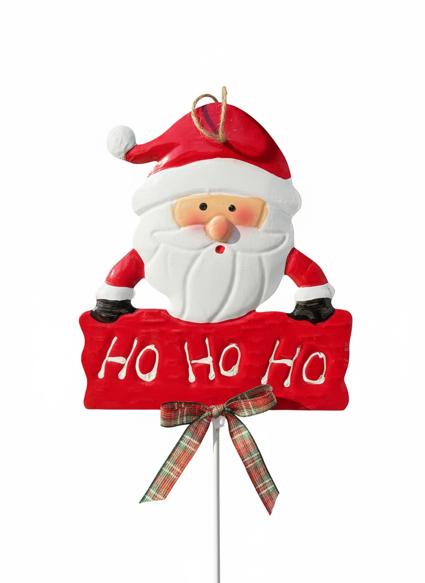 Assorted Santa/ Snowman on Pole
