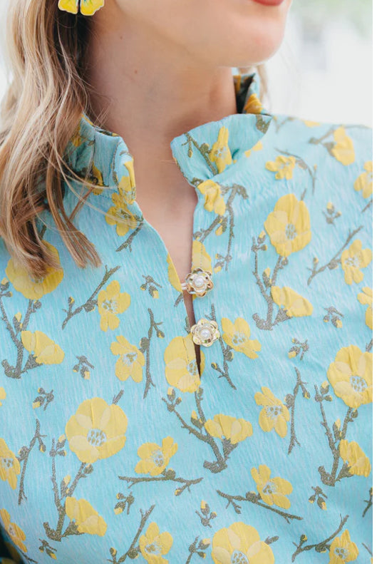Brianna Cannon Caftan - Golden Cali Flowers