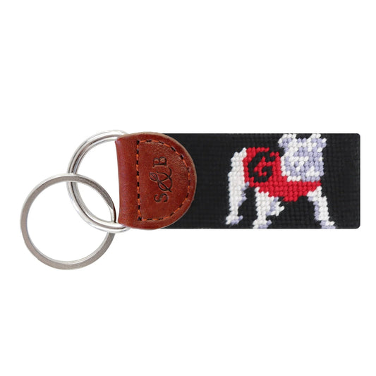 Georgia Bulldog Key Fob (Black) Smathers & Branson