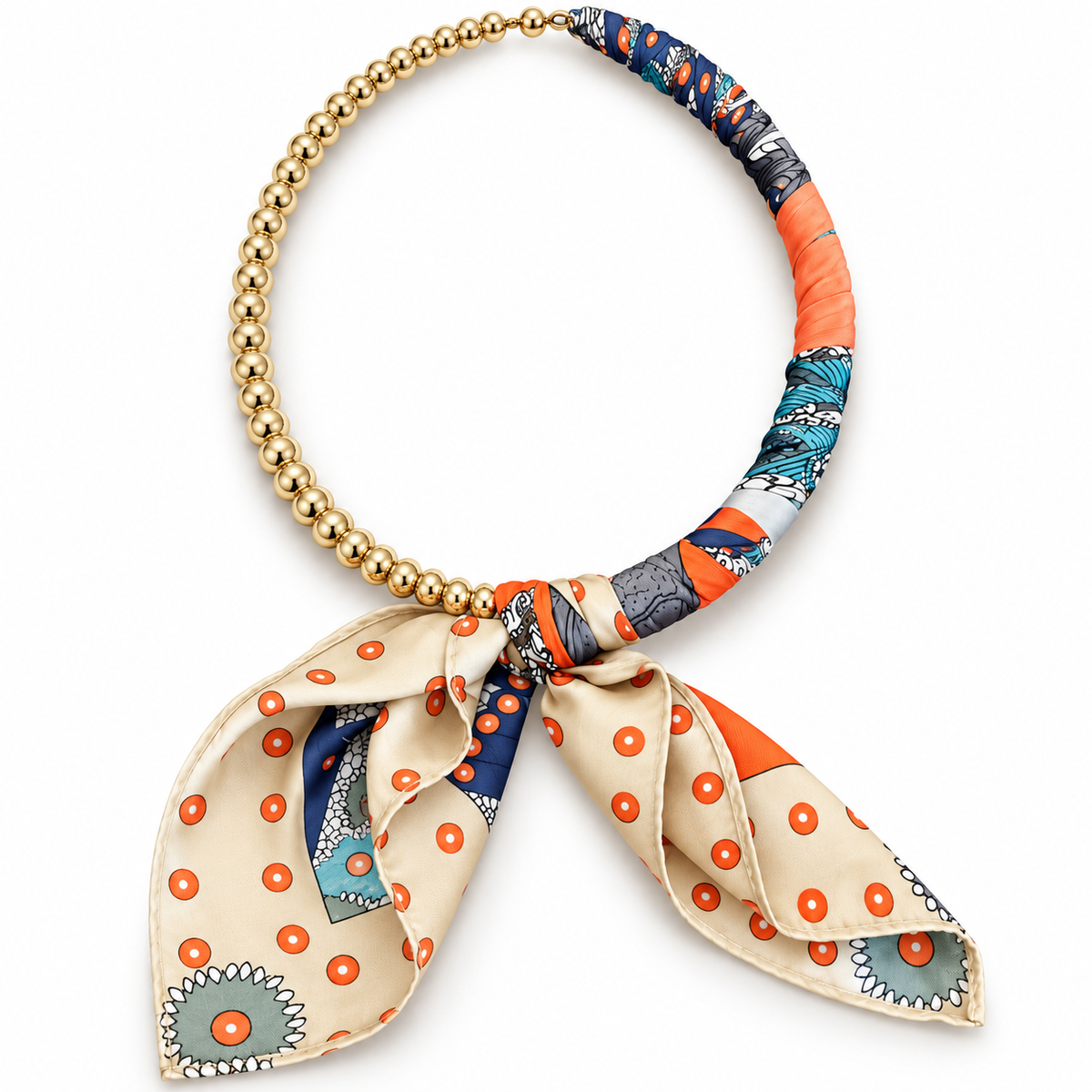 The Palm Beach Social Silk & Gold Necklace