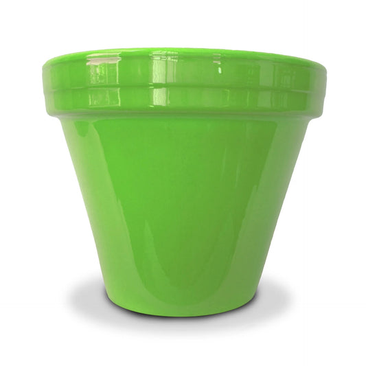 🪴 Ceramo Power Coat Standard Pot – Bright Green (6.5”)