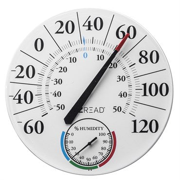 🌡️ EZ Read Dial Thermometer – 12.5" | Hygro White  Classic style. Easy reading. Everyday peace of mind.