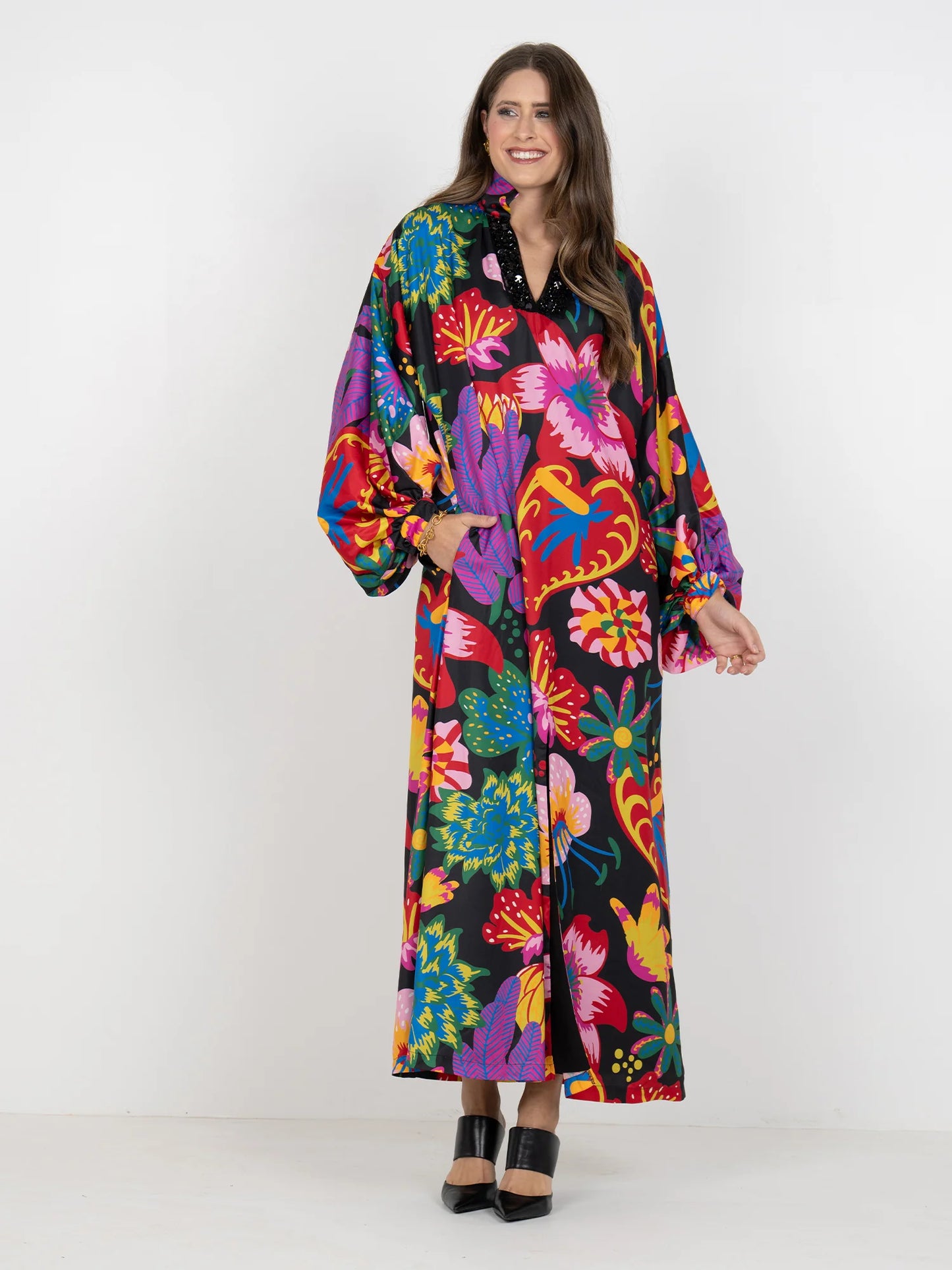 Emily McCarthy Fiona Dress – Midnight Garden | Women’s Boutique Fashion