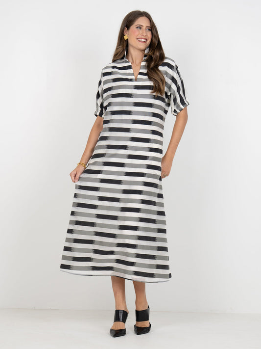 Emily McCarthy Poppy Maxi – Truffle Stripe | Women’s Boutique Fashion