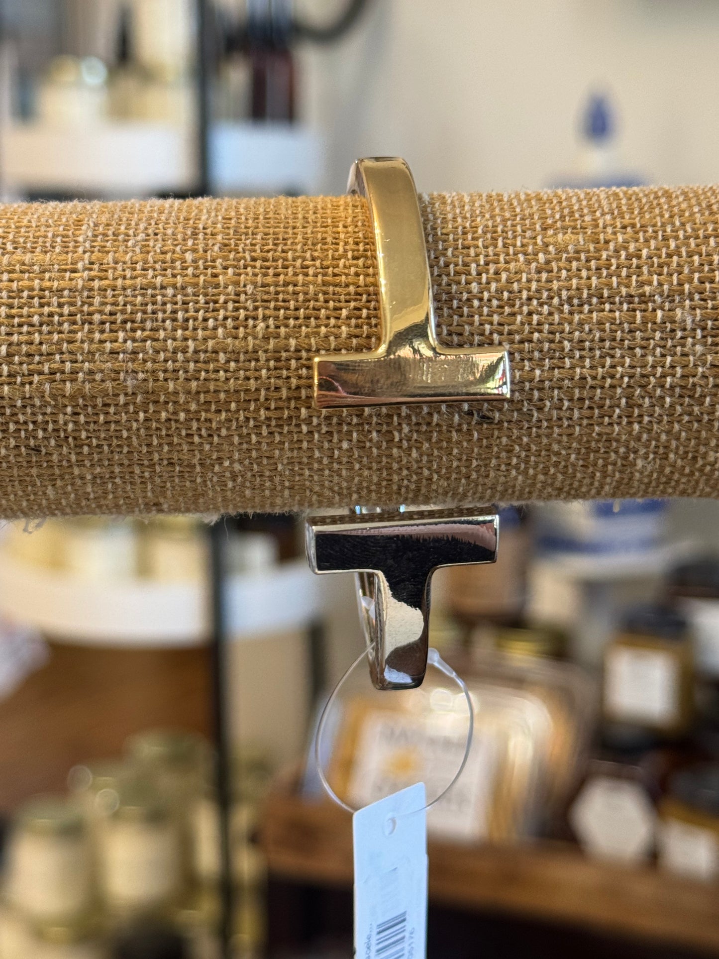 T Shaped Bracelet Hinge Bangle