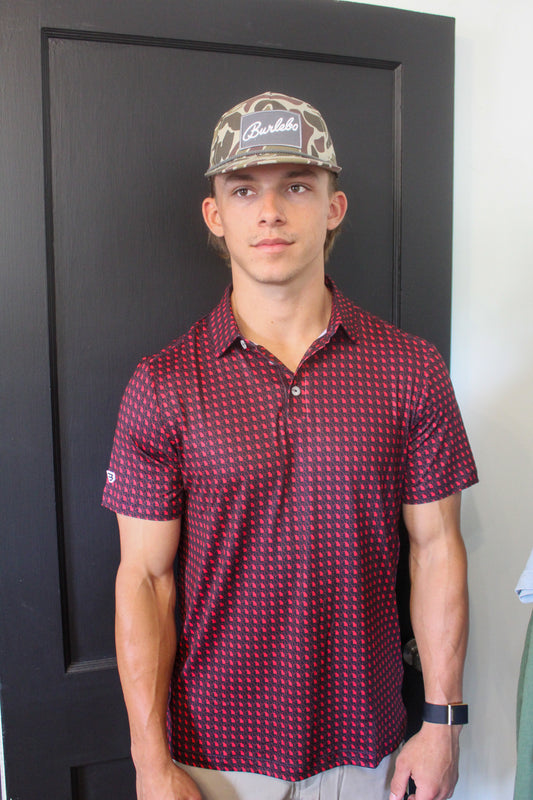 Burlebo Performance Polo Georgia Black & Red