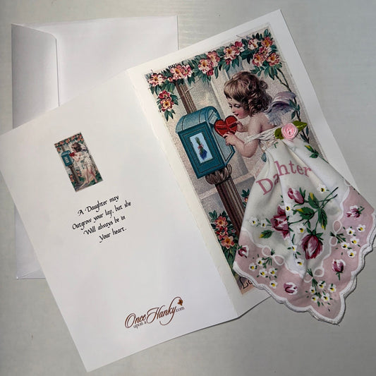 Daughter Keepsake Hanky Card