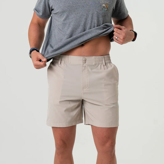 Burlebo Everyday Short - Light Khaki w/ American Flag Pocket