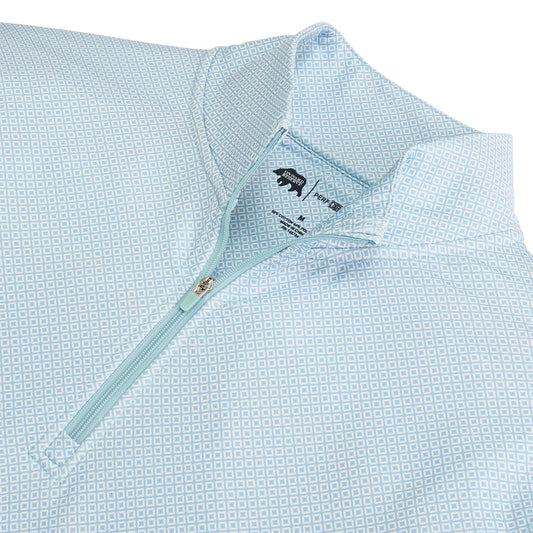 Onward Reserve- Cay Printed Performace Cloud 1/4 Zip