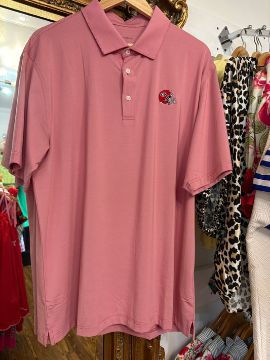 Onward Reserve- Hairline Stripe UGA Helmet Performance Polo