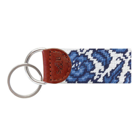 Smathers & Branson Blue Canton Key Fob | Premium Needlepoint Accessories