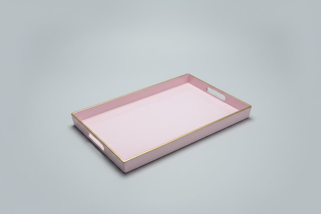 Pink Rectangular Tray