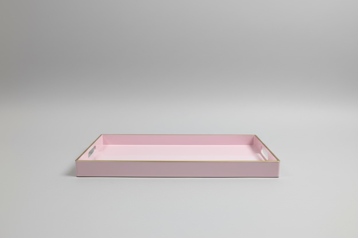 Pink Rectangular Tray