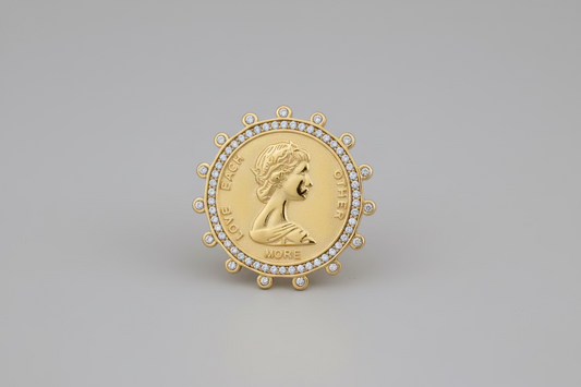 "Love each Other More" Coin Ring