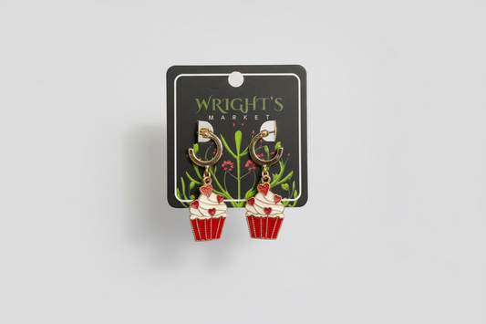 Cupcake Dangle Hoops