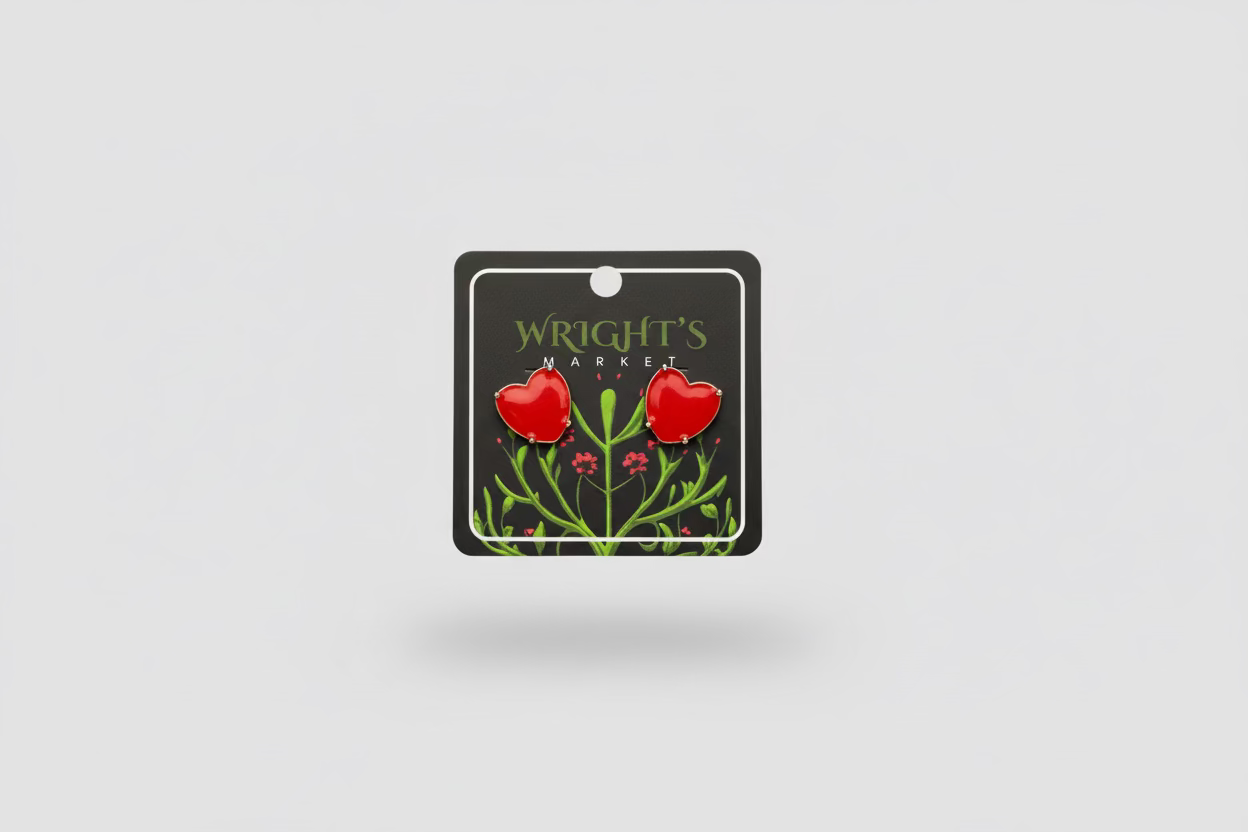 Coated Heart Studs