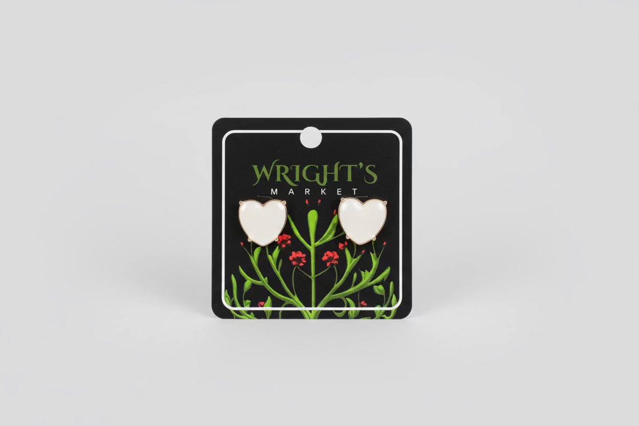Coated Heart Studs