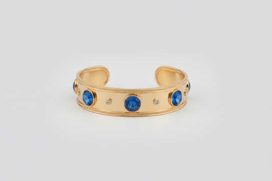 Wrights Blue Gem Bangle Cuff