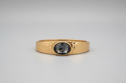 Single Stone Gold Bangle