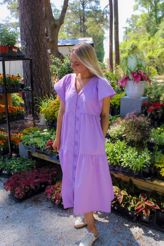 Lavender Luxe Midi Dress