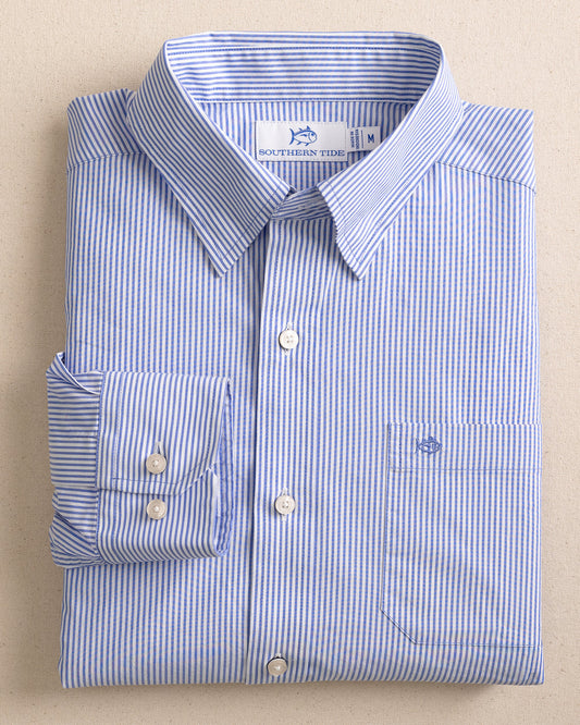 Southern Tide Cobalt Blue Chs Granby Stripe Sportshirt
