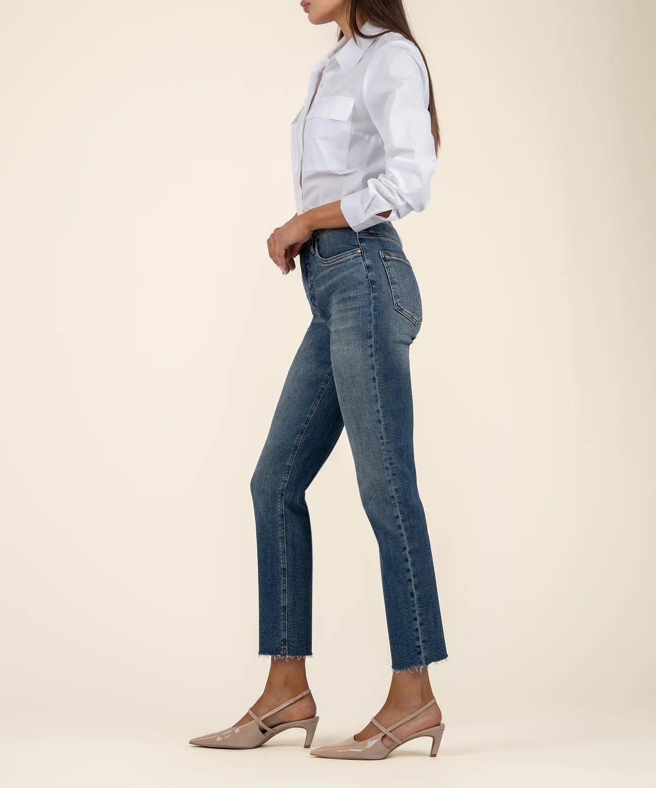 Kut High Rise Rachael Fab Ab Mom Jean