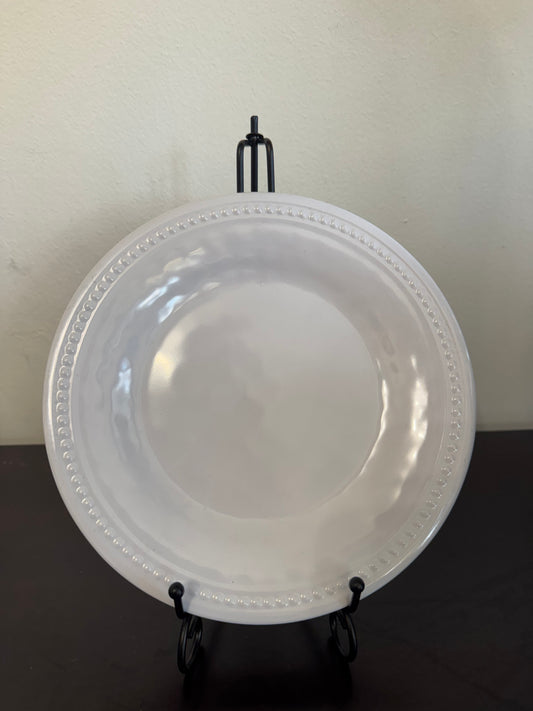 Melamine White Beaded Small Plate