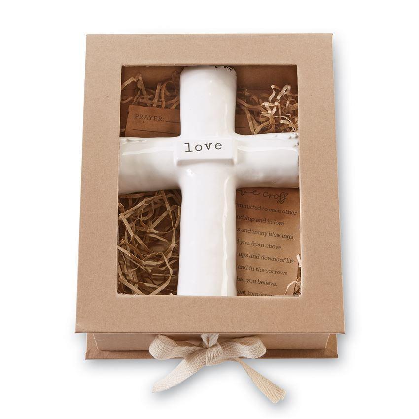 "Love" Cross by Mudpie