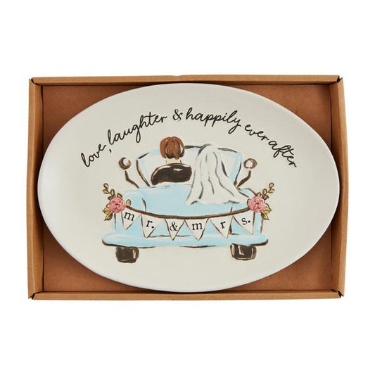 Happily, Ever After Sentiment Plate by Mudpie