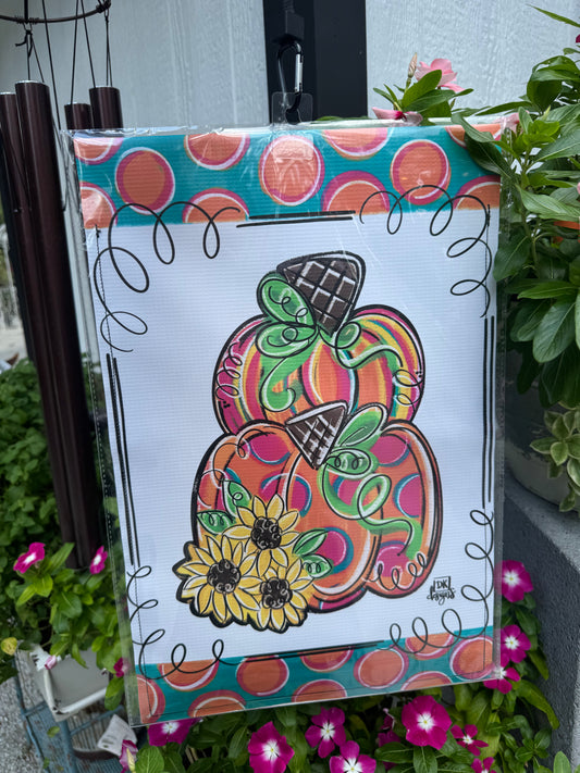 Sunflower Pumpkin Garden Flag