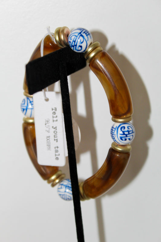 Alex Carol Medium Gold & Blue Bracelet