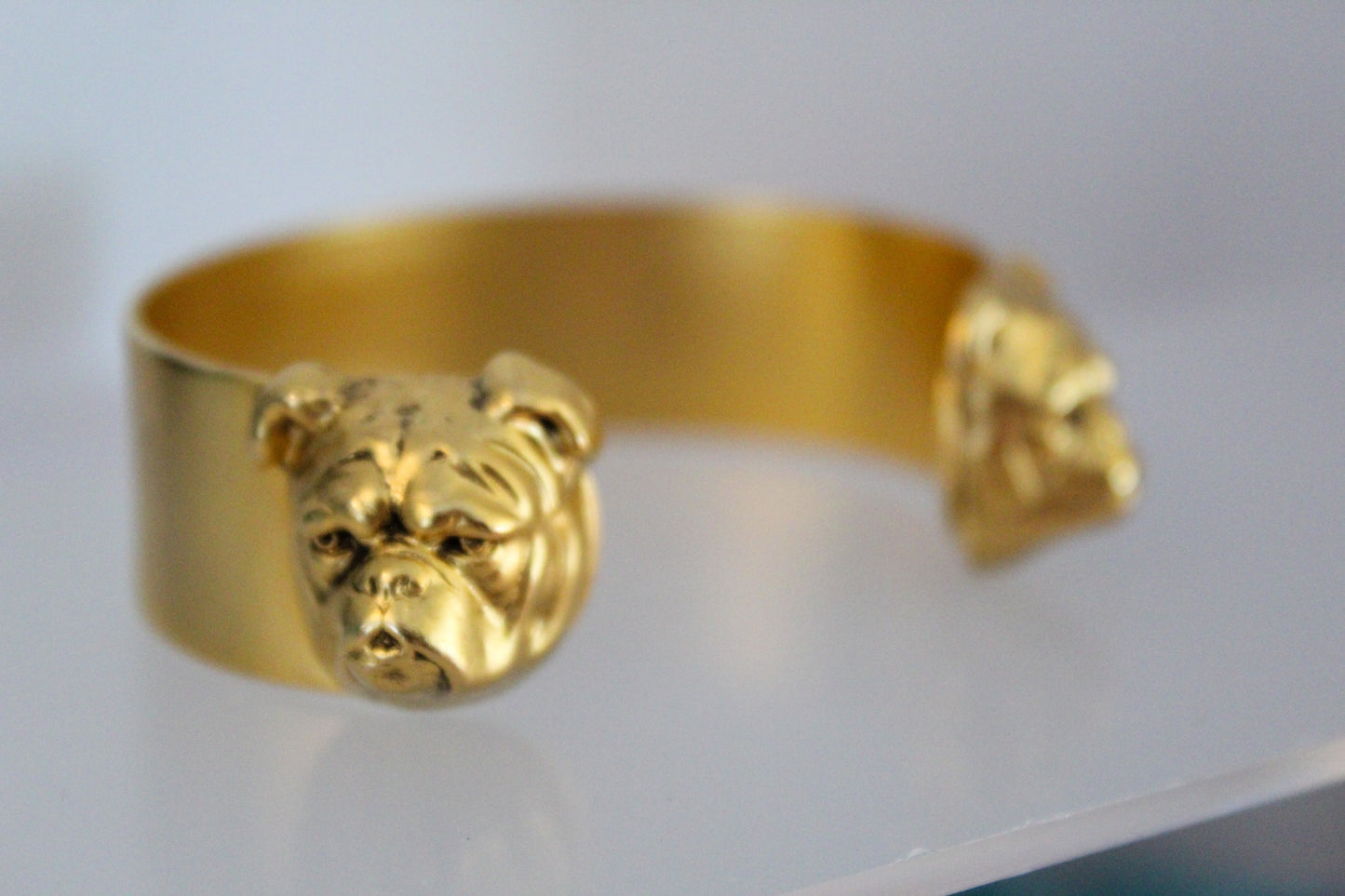 Yochi Gold Bulldog Cuff Bracelet