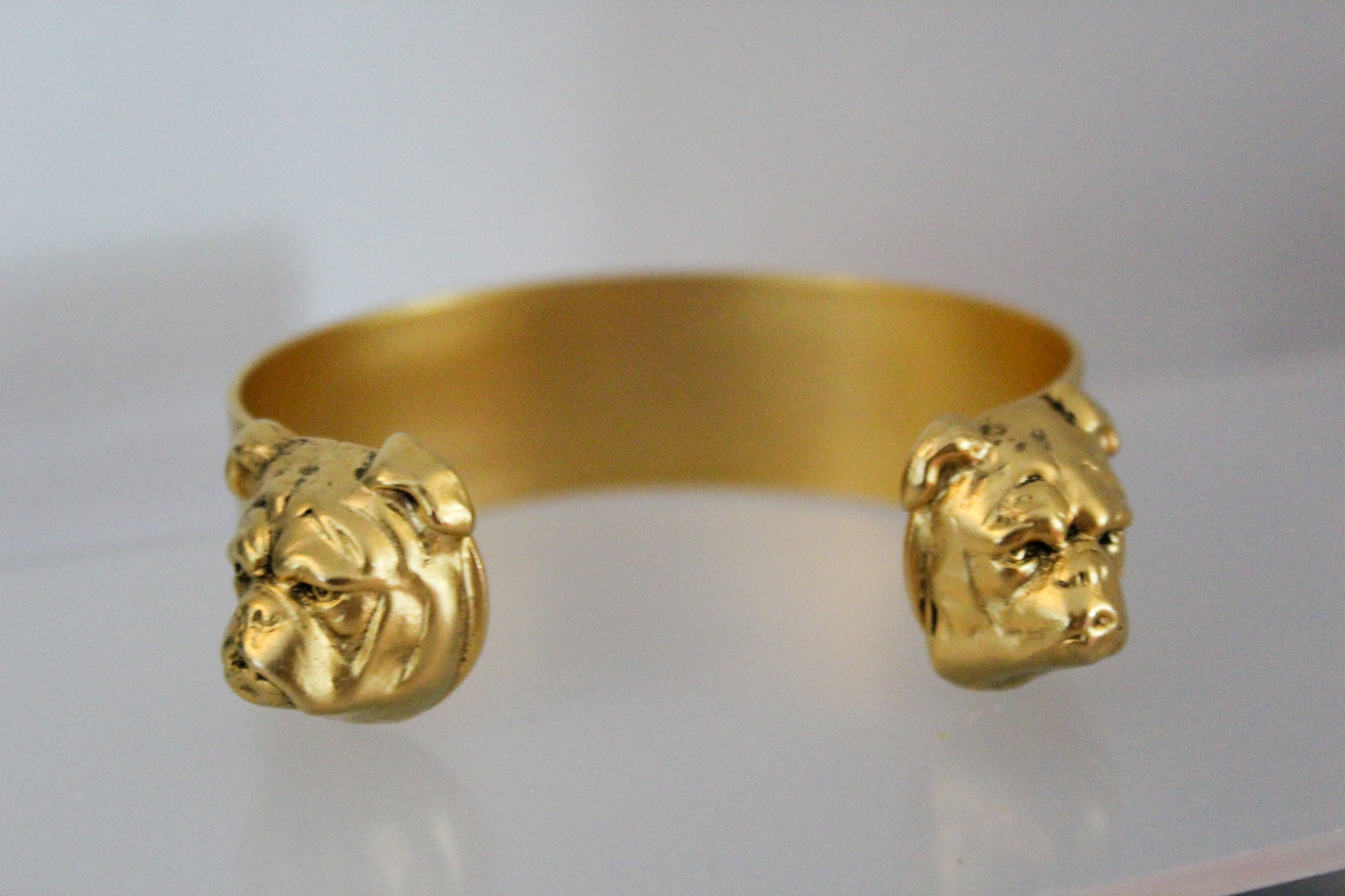 Yochi Gold Bulldog Cuff Bracelet