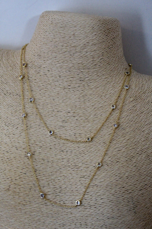 Alex Carol 4MM CZ Station NK 36" Gold