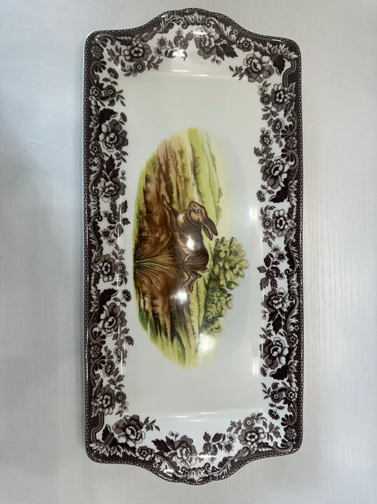Spode Woodland Sandwich Tray Rabbit 13"