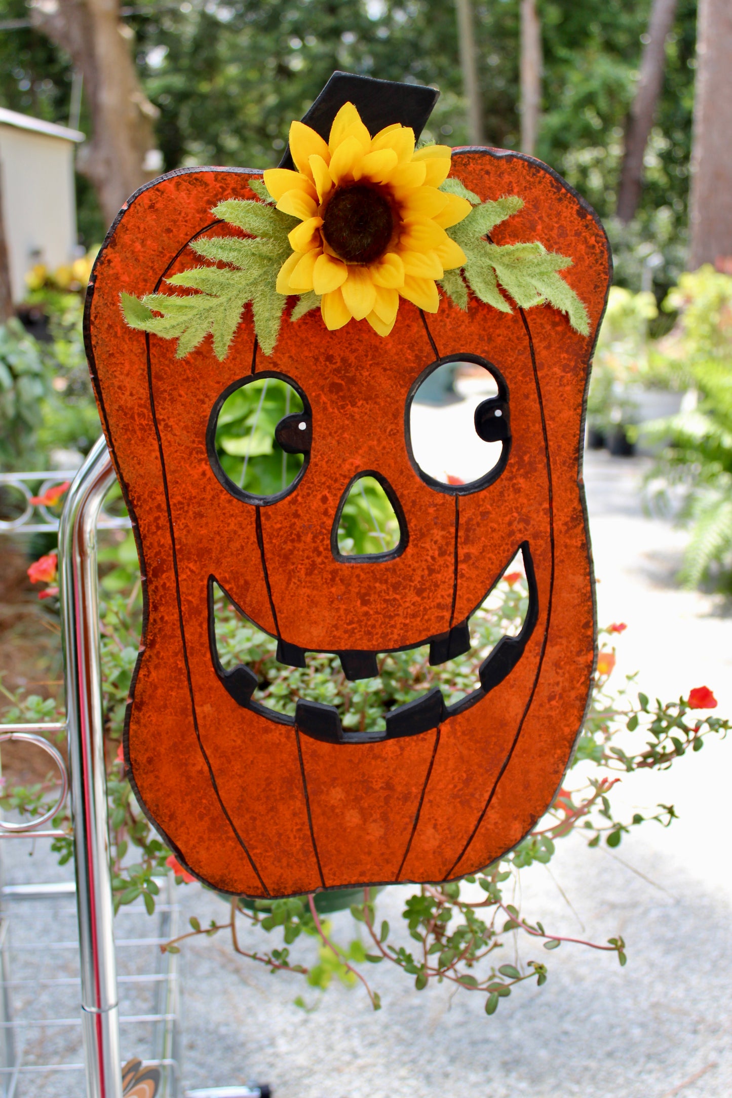 Sunflower Pumpkin Hanging Decor