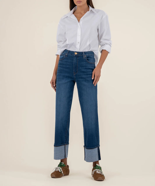 Admire with Dark Base Wassienna High Rise Straight Jeans