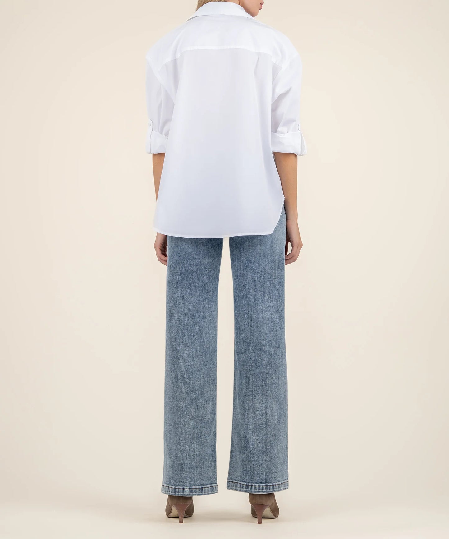 Kut White button up Top