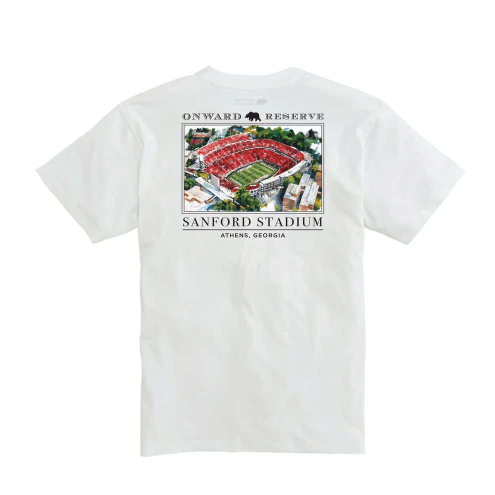 White Lewis Stanford Stadium Tee