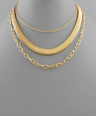 Snake Chain Layered Choker
