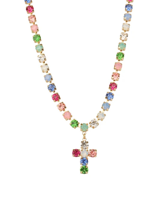 Rhinestone Cross Necklace