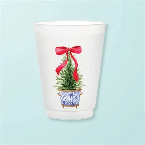 Christmas Ginger Pot Frosted Cups (Set of 6)