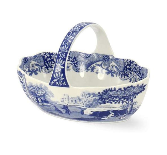 Blue Italian Handled Basket