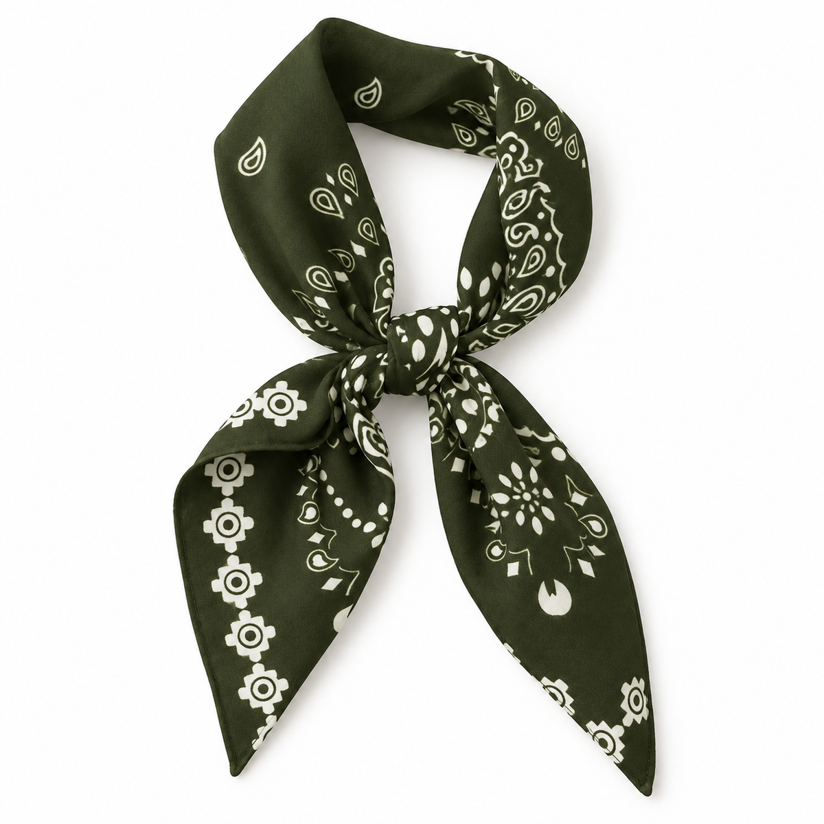 The Olive Grove Paisley Bandana