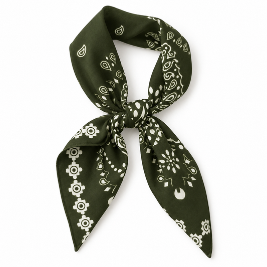 The Olive Grove Paisley Bandana
